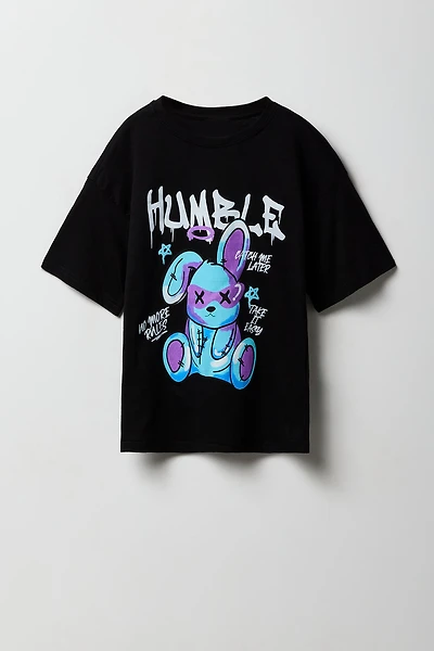 T-shirt à imprimé Humble Bunny pour enfants