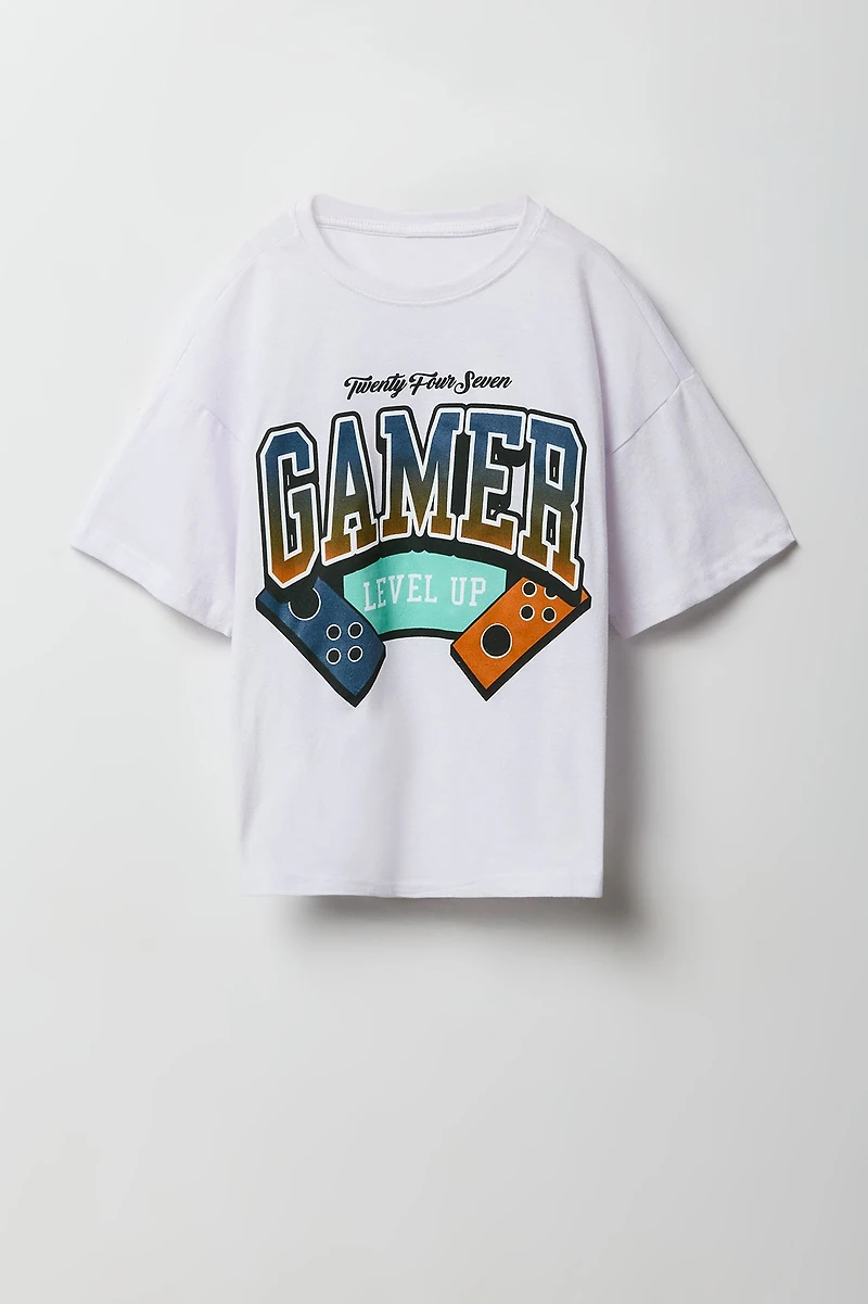 T-shirt à imprimé Gamer pour enfants