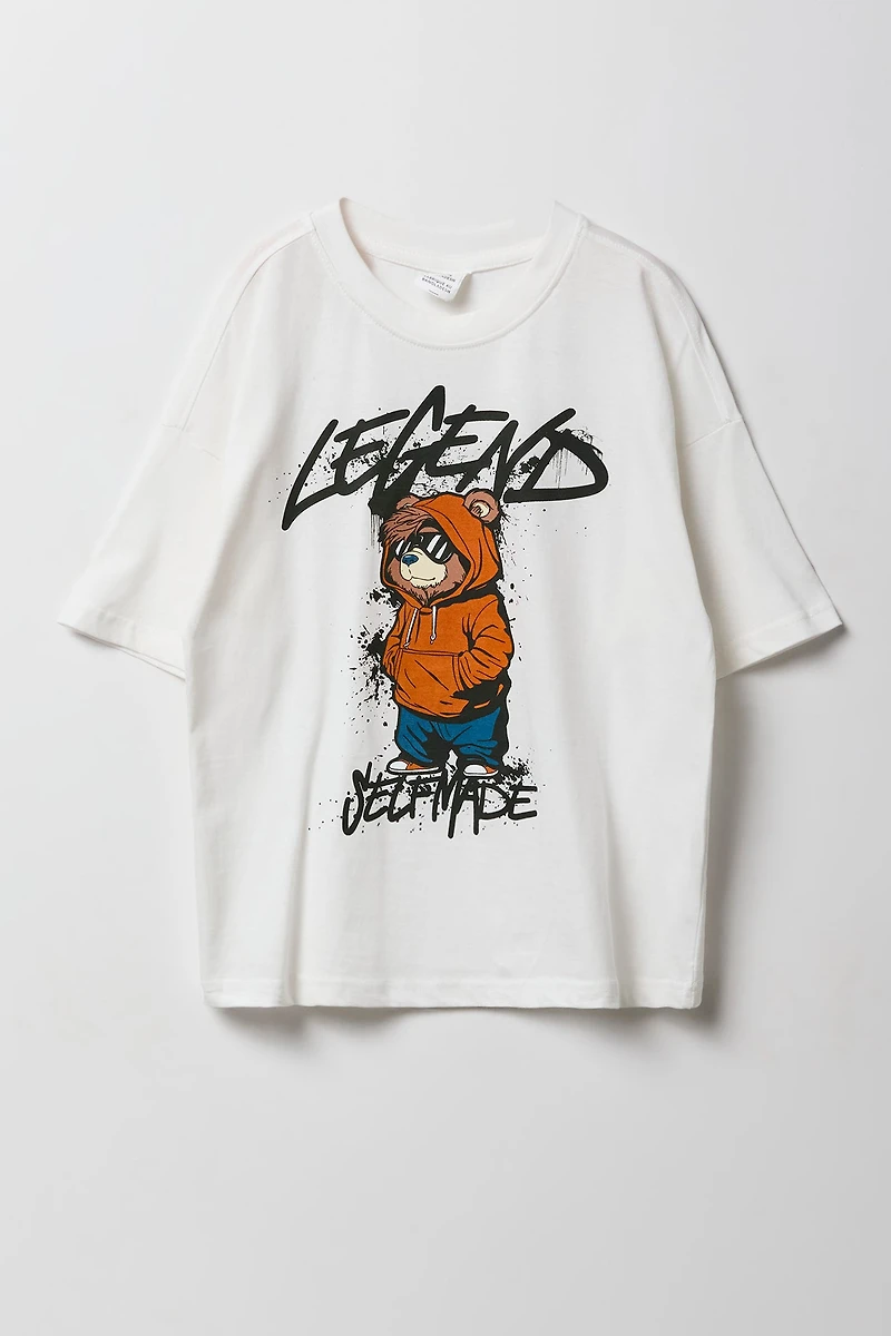 T-shirt à imprimé Legend Selfmade Bear pour garçon