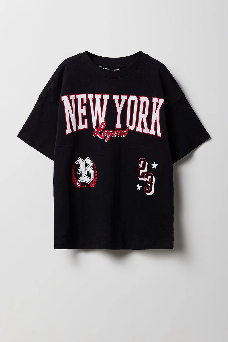 T-shirt à imprimé New York Legend pour garçon