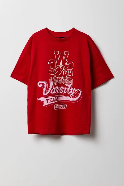 T-shirt à imprimé Varsity Team pour garçon