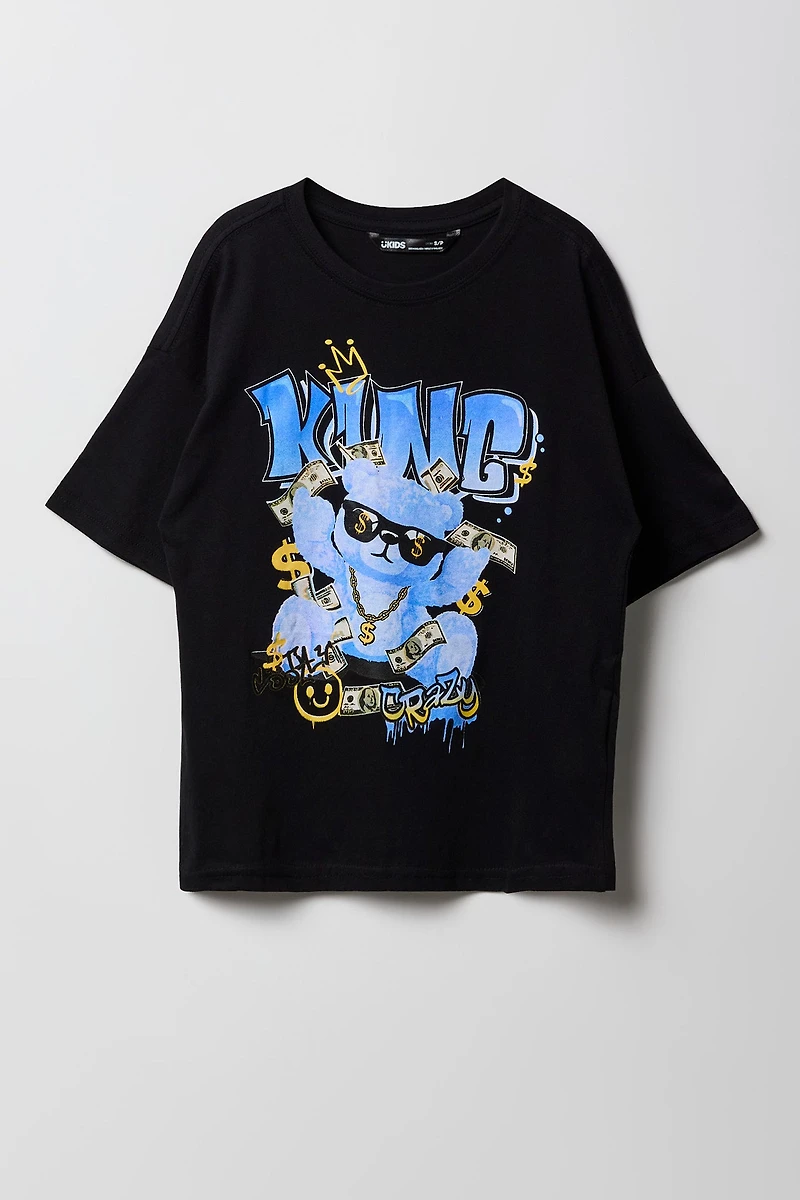 T-shirt à imprimé King Bear pour garçon