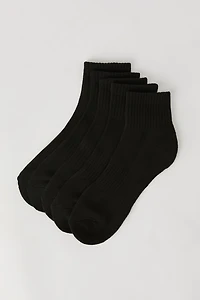 Boys Solid Quarter Socks (5 Pack)