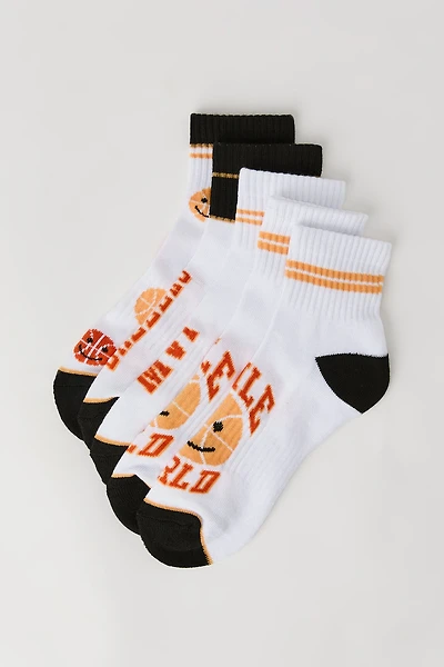 Chaussettes aux chevilles Basket-ball pour garçons (paquet de 5)