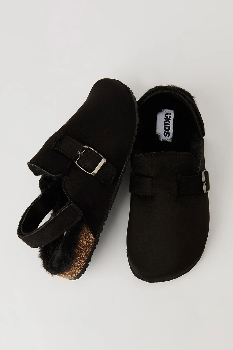 Sandales avec bride arrière doublées en similisuède pour enfant