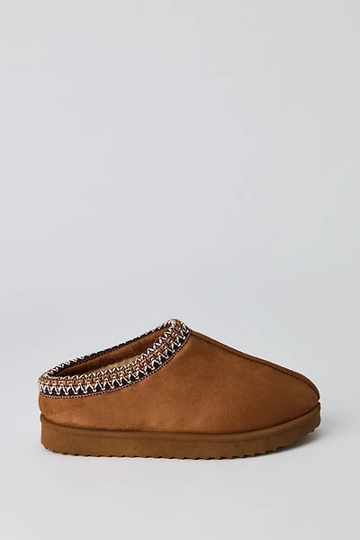 Pantoufles en similisuède avec motif brodé pour enfant