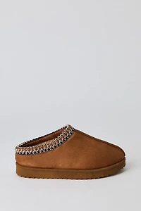 Pantoufles en similisuède avec motif brodé pour enfant