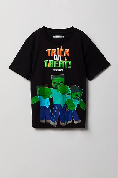 Kids Minecraft Halloween Graphic T-Shirt