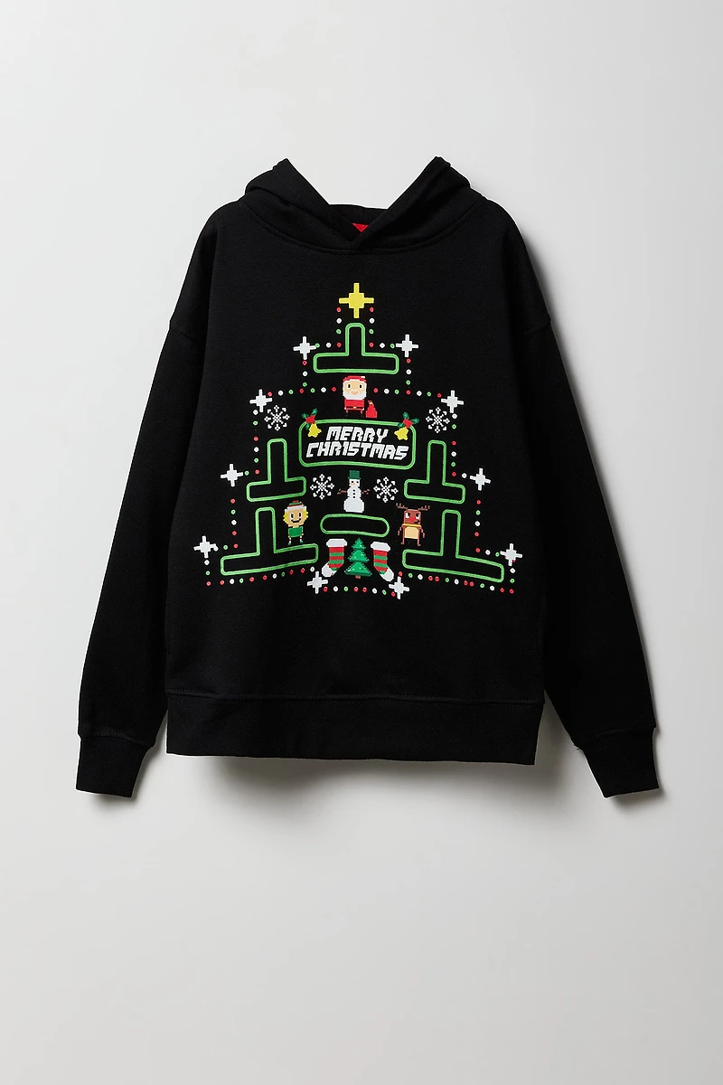 Kids Christmas Graphic Fleece Hoodie