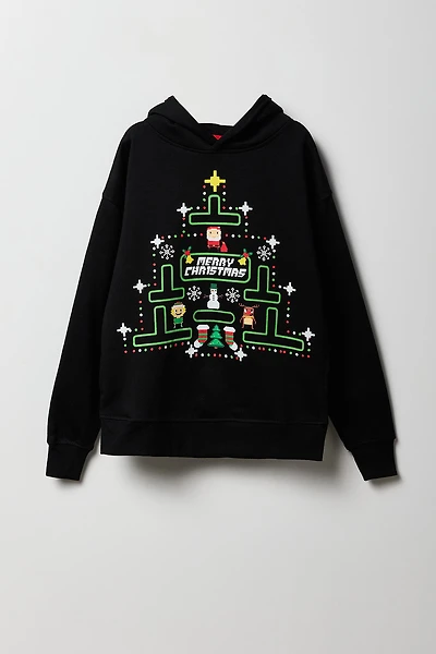 Kids Christmas Graphic Fleece Hoodie