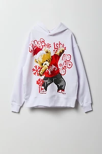 Kids Christmas Graphic Fleece Hoodie