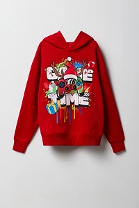 Kids Christmas Graphic Fleece Hoodie