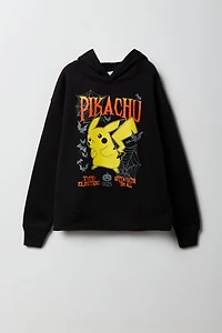 Haut à capuchon d'Halloween avec imprimé Pikachu pour enfant