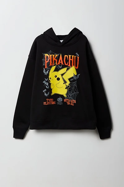 Kids Halloween Pikachu Graphic Hoodie
