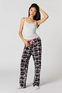 Iconic Print Plush Pajama Pant