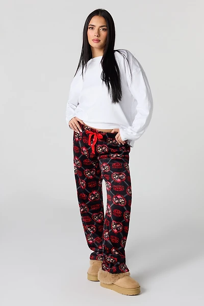 Plush Printed Pajama Pant