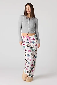 Pantalon de pyjama en peluche à imprimé Cartoon