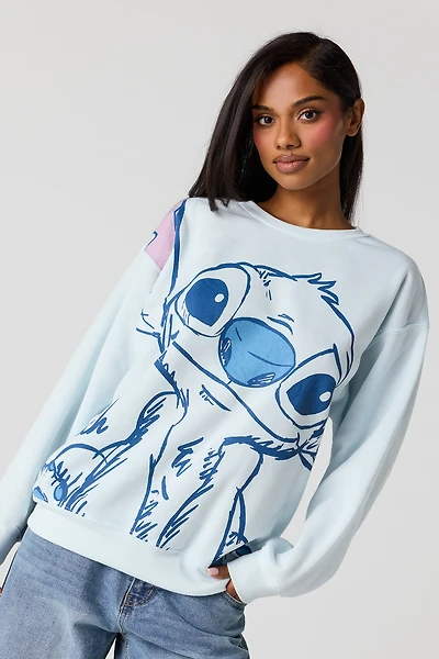 Chandail en molleton à imprimé Stitch