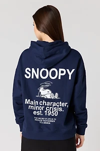 Snoopy HD Print Fleece Hoodie