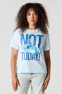 T-shirt de coupe garçonne à imprimé Stitch