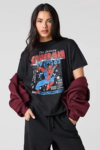 T-shirt de coupe garçonne à imprimé The Amazing Spider-Man