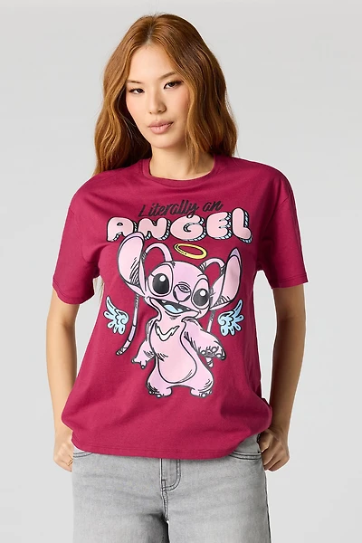 Angel HD Print Boyfriend T-Shirt