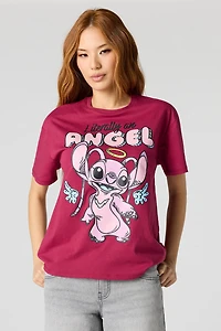 Angel HD Print Boyfriend T-Shirt