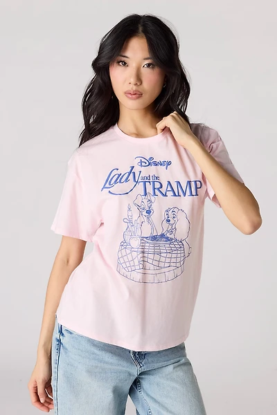 Lady and the Tramp Puff Print Boyfriend T-Shirt