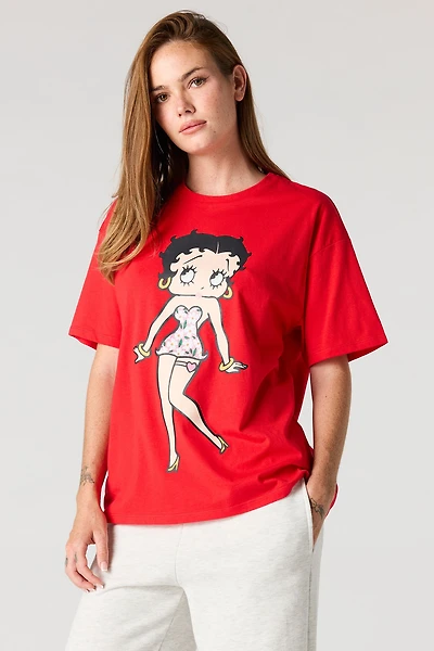 Betty Boop Graphic Boyfriend T-Shirt