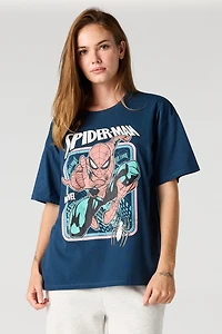 T-shirt de coupe garçonne à imprimé Spiderman