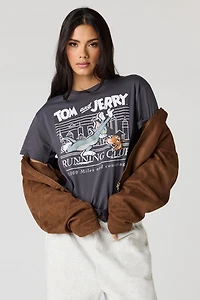 Tom and Jerry HD Print Boyfriend T-Shirt