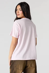 T-shirt de coupe garçonne à imprimé Monchhichi