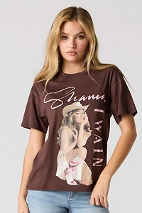 Shania Twain HD Print Boyfriend T-Shirt