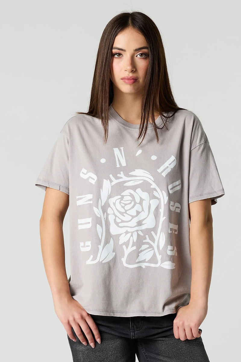 Guns N Roses Graphic Boyfriend T-Shirt