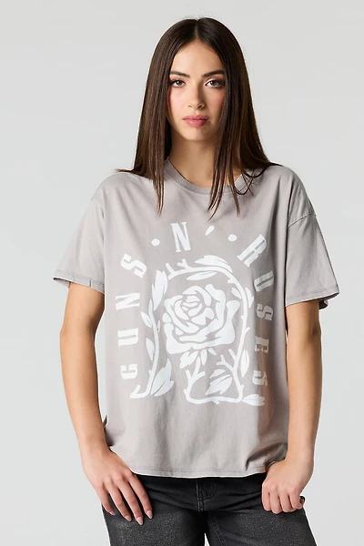 Guns N Roses Graphic Boyfriend T-Shirt
