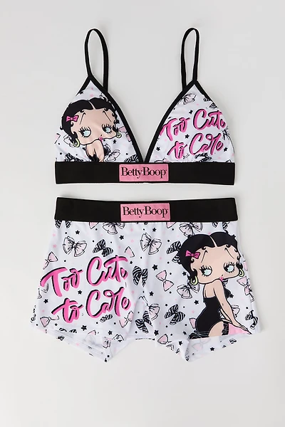 Betty Boop Triangle Bra & Boy Short Set