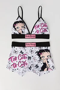 Betty Boop Triangle Bra & Boy Short Set