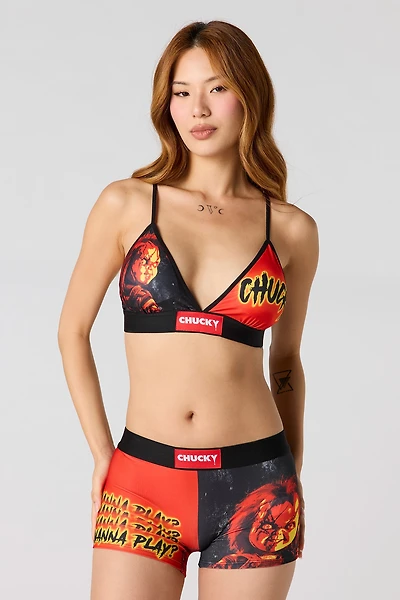 Chucky Triangle Bra & Boy Short Set