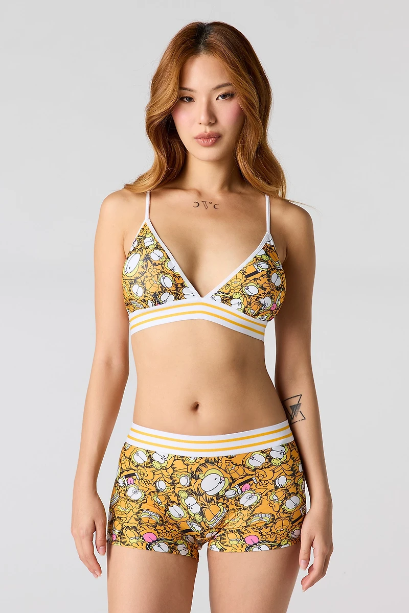 Garfield Triangle Bra & Boy Short Set