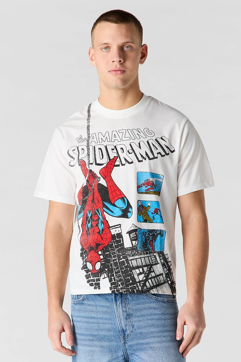 T-shirt en coton épais de luxe à imprimé Spider-Man