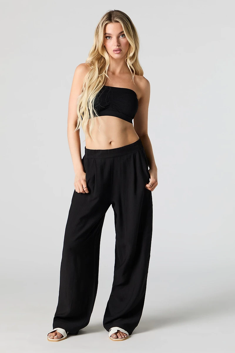 Pleated Wide Leg Pant