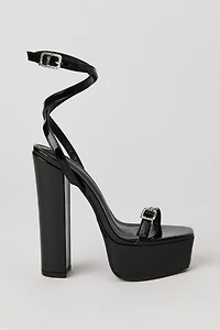 Chausseures à talon plateforme et lanière