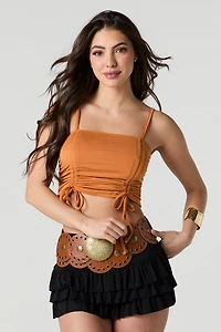 Double Drawstring Cinched Tank