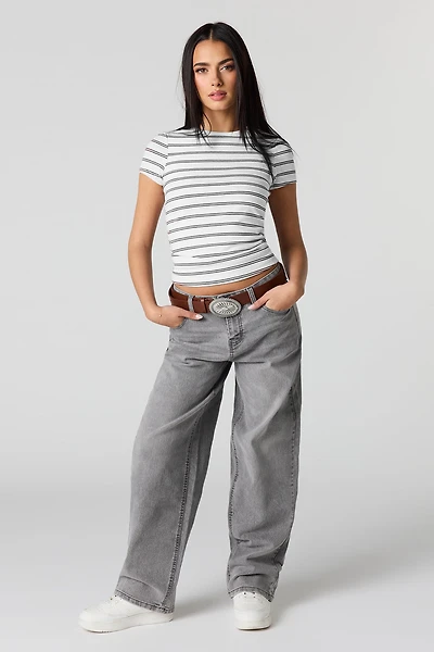 Stretch High Rise Balloon Jean