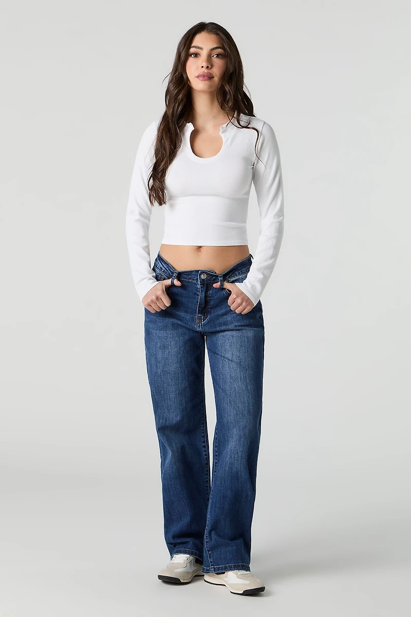 Seamless Ribbed U Notch Top