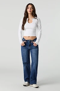 Seamless Ribbed U Notch Top