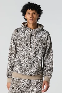 Cheetah Print Fleece Hoodie