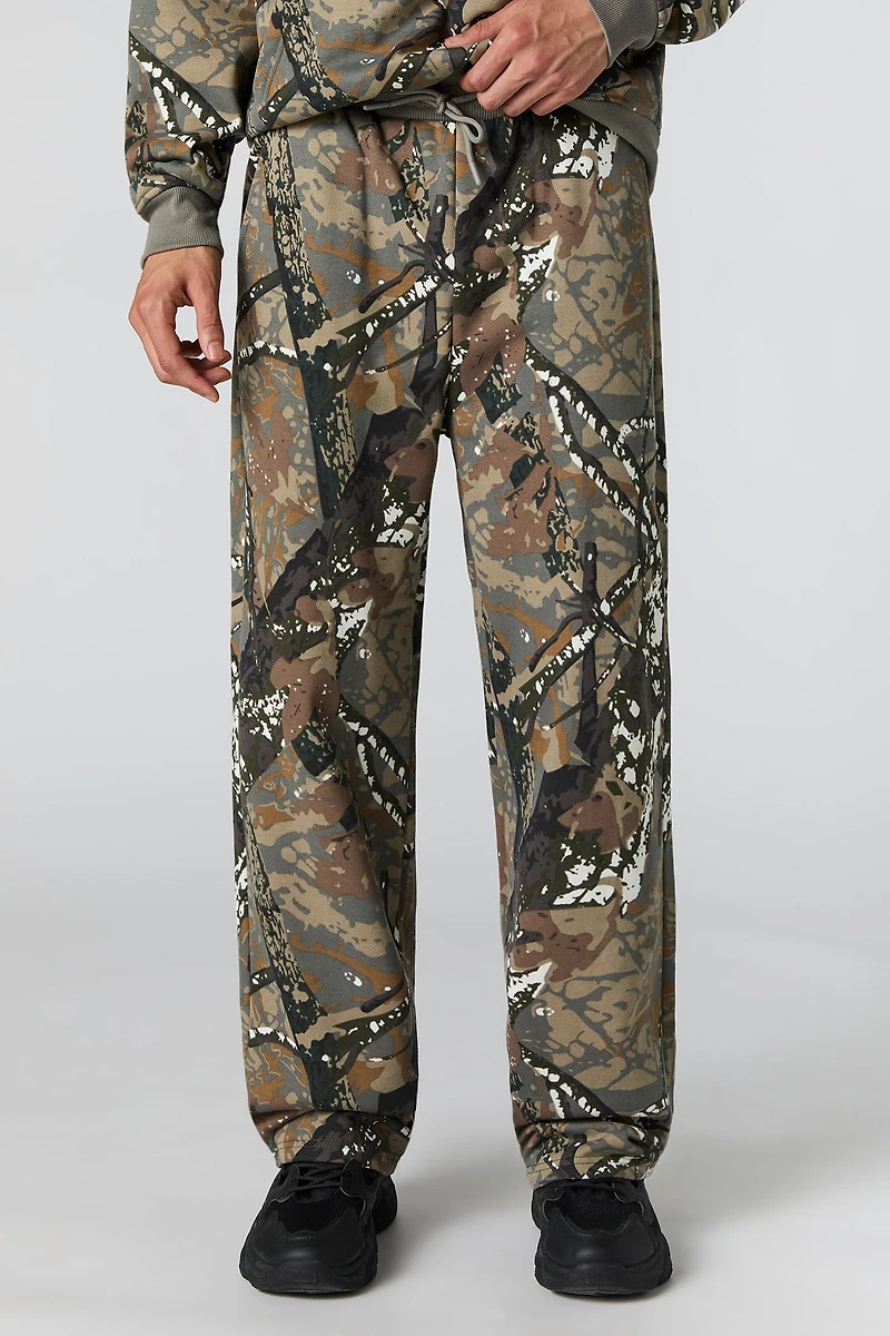Camo Print Fleece Sweatpant