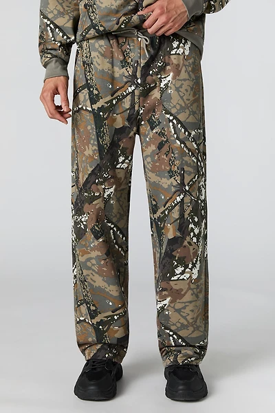 Camo Print Fleece Sweatpant