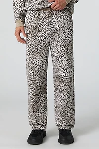 Pantalon en molleton à imprimé de guépard